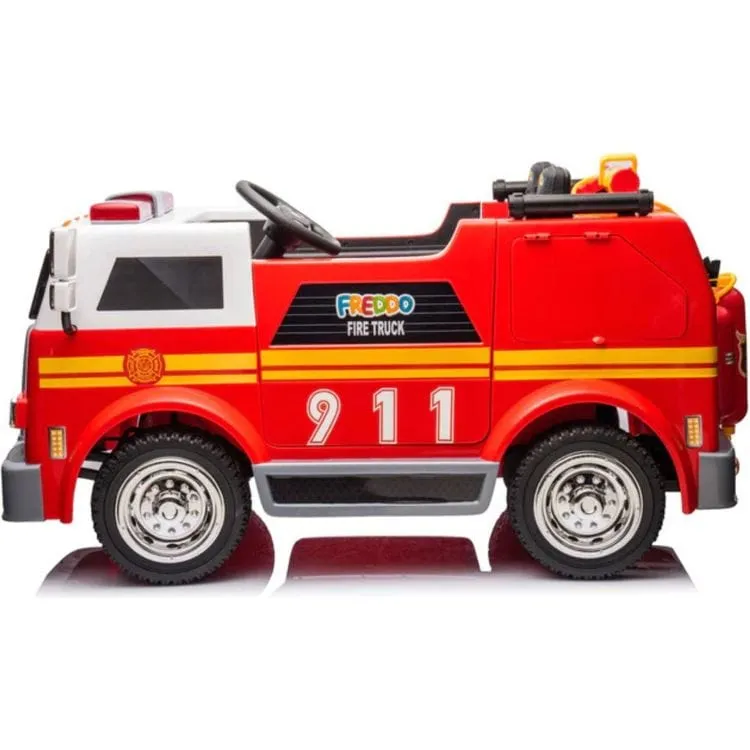 24V Freddo Fire Truck 2-Seater Ride on - Red