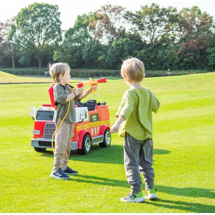 24V Freddo Fire Truck 2-Seater Ride on - Red