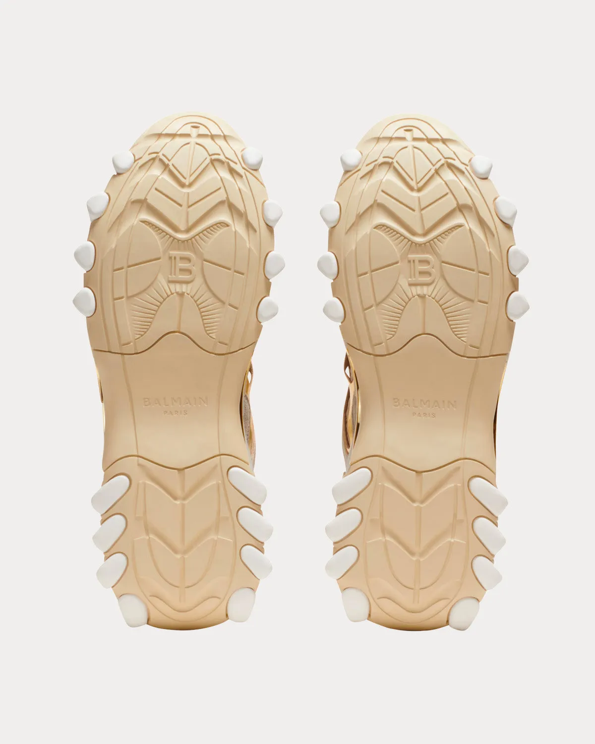 B-East Leather, Suede & Mesh Gold Low Top Sneakers