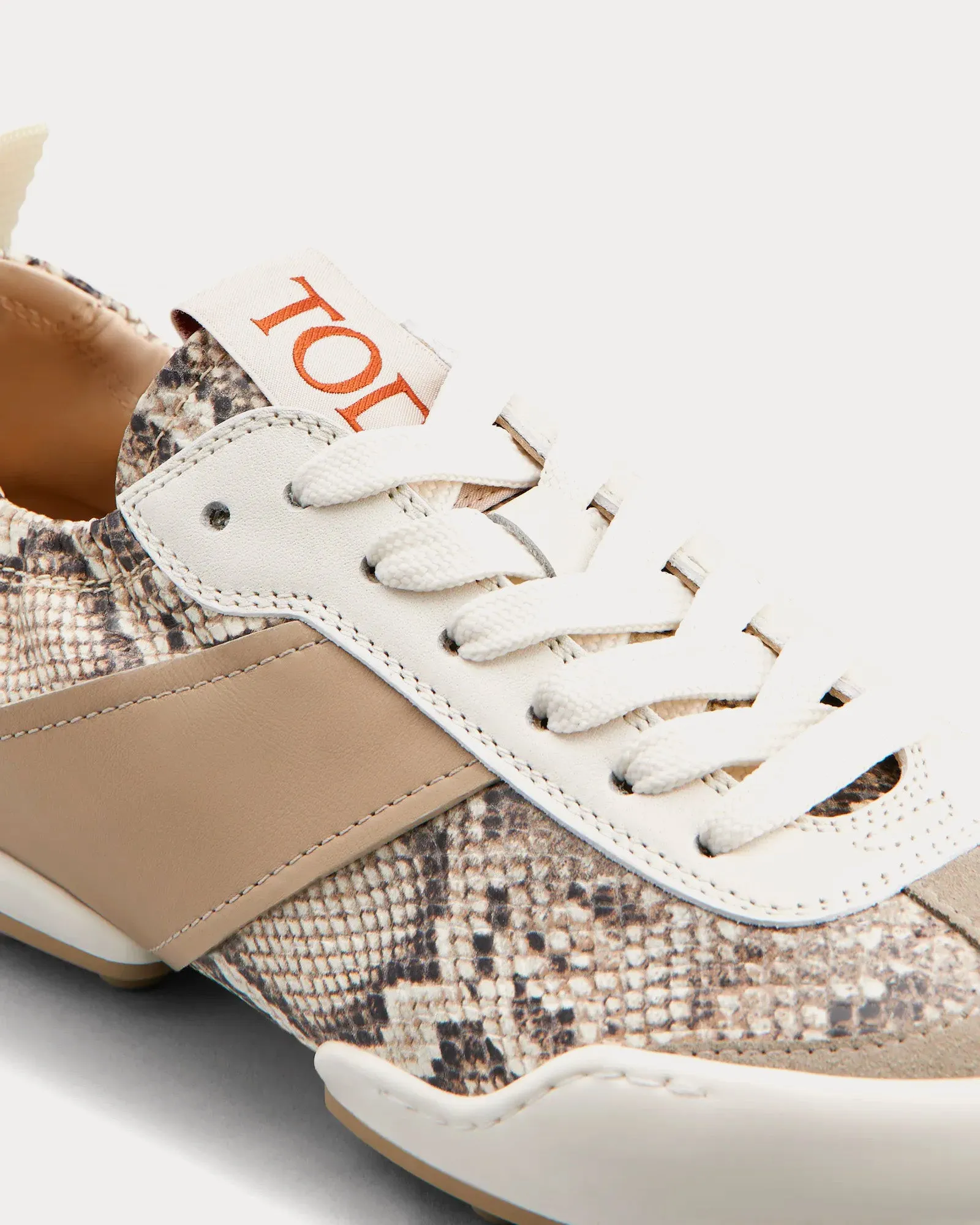 Ballerina Leather Beige / Brown / Off White Low Top Sneakers