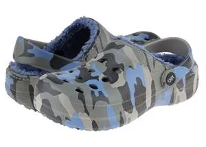 Boys Camouflage Printed Injected EVA Clog with Faux Berber Lining