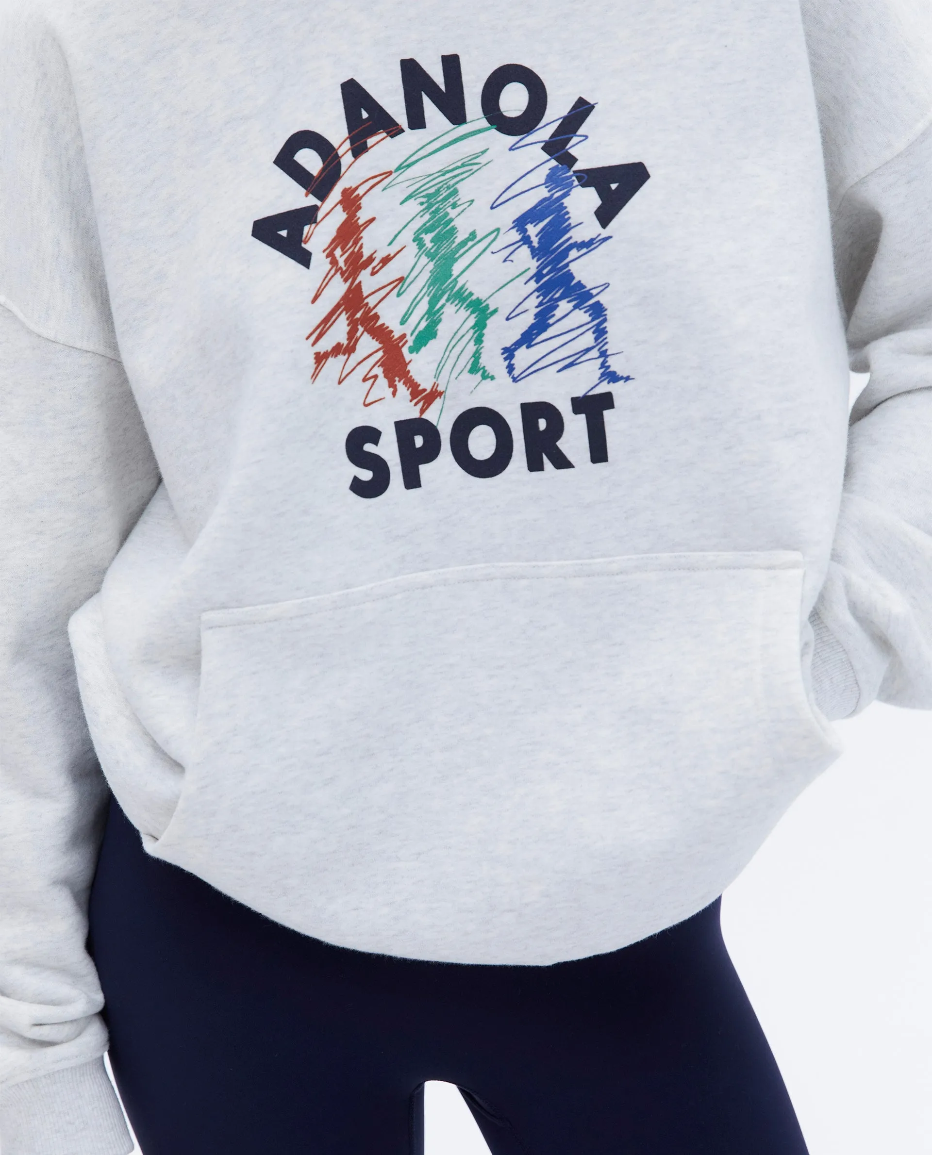 Campus Oversized Hoodie - Light Grey Melange