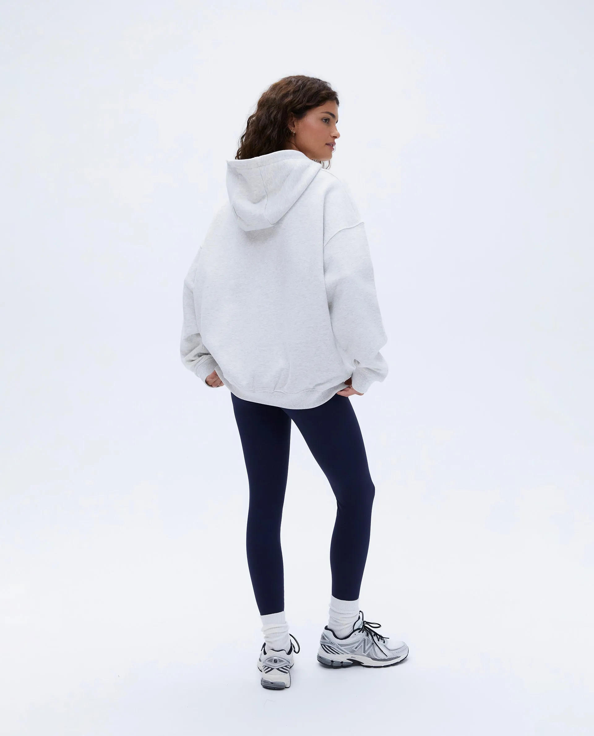Campus Oversized Hoodie - Light Grey Melange