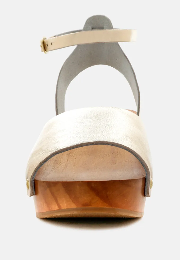 Cara Wooden Clogs