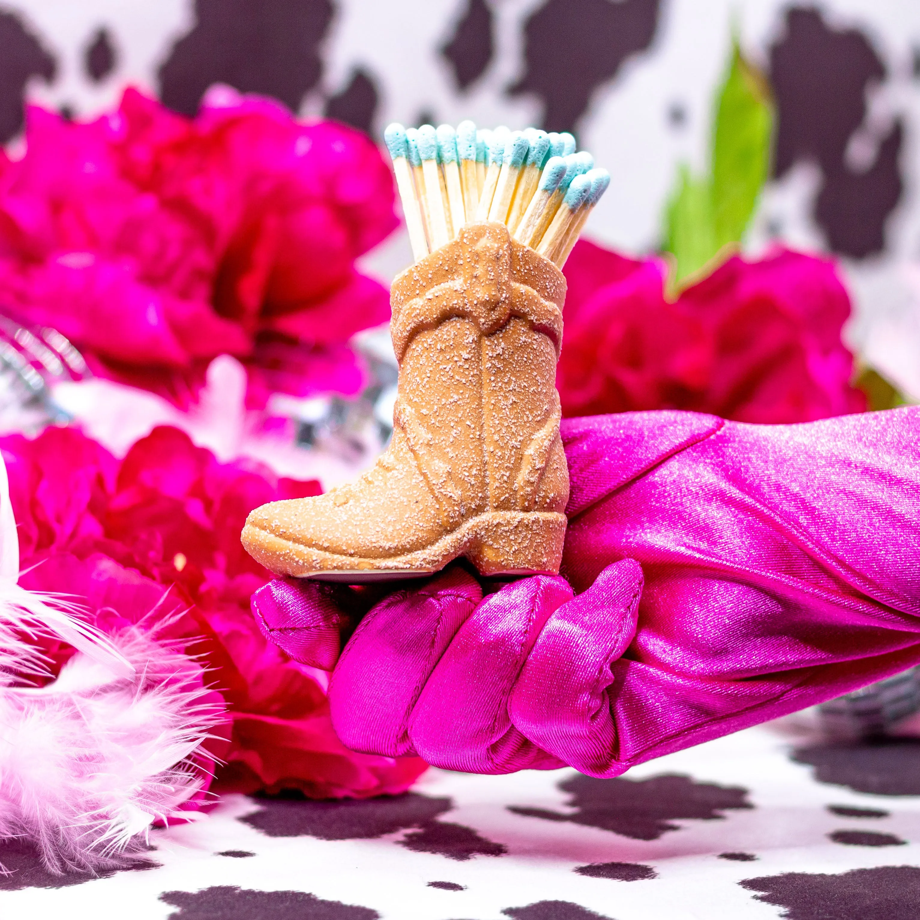 Cowboy Boot Match Holder   Striker- Terra Cotta