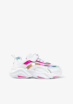 Girl's White Multicolor Sneakers