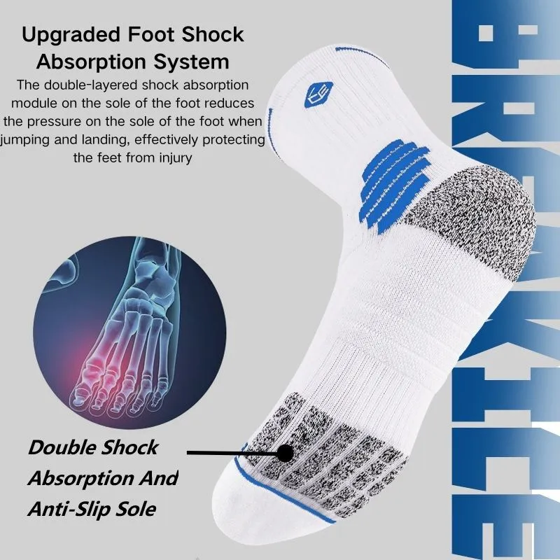 Hywell™ | Men's Non Slip Elite Thick Basketball Crew Socks | 3 Pairs