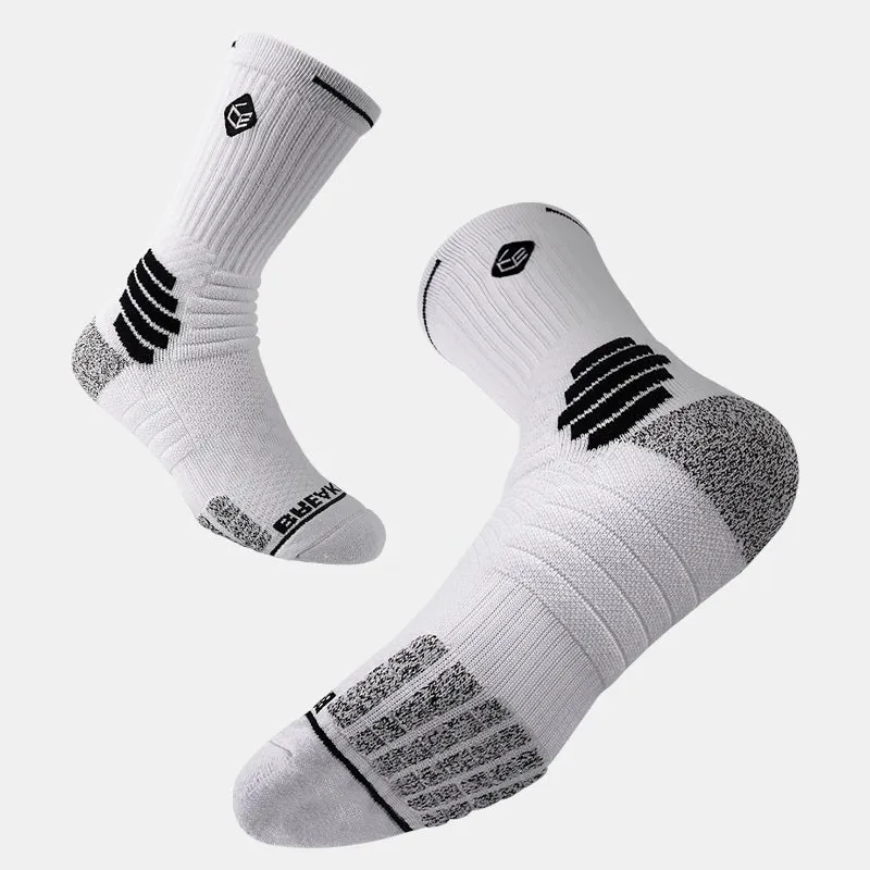 Hywell™ | Men's Non Slip Elite Thick Basketball Crew Socks | 3 Pairs