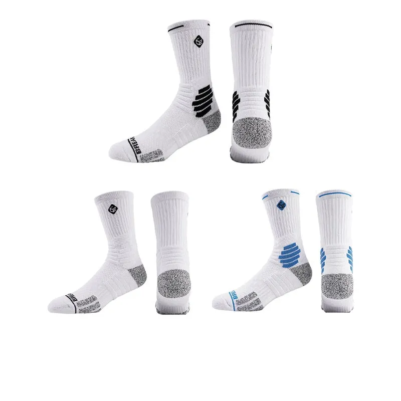 Hywell™ | Men's Non Slip Elite Thick Basketball Crew Socks | 3 Pairs