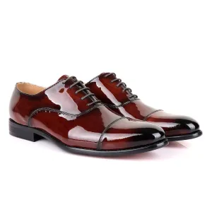John Mendson Oxford Wetlips Dark Brown Leather Shoe