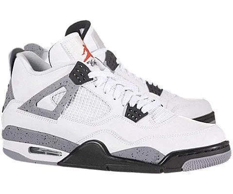 Jordan Air 4 IV Retro Cements Mens Shoes White/Black-Cement Grey 308497-103 (9.5 M)