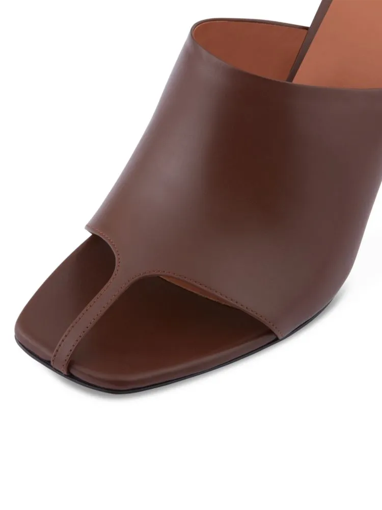 Jumel Neous leather clogs, Chocolate color
