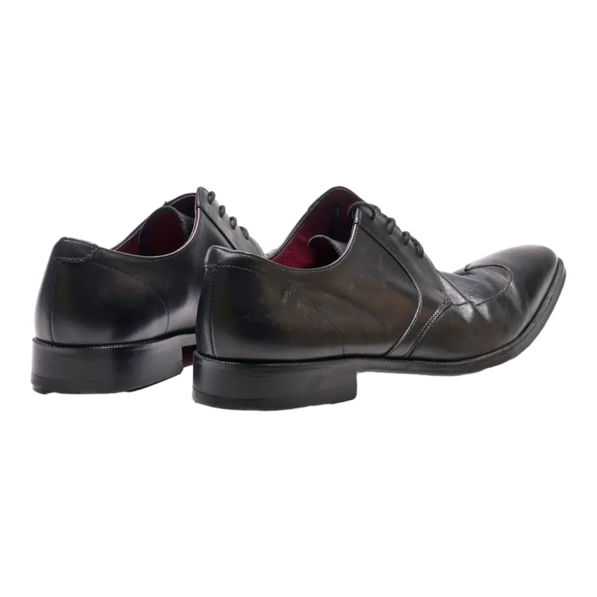 LUCAS DELLI Oxford Shoes Black Leather Mens UK 6.5