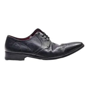 LUCAS DELLI Oxford Shoes Black Leather Mens UK 6.5