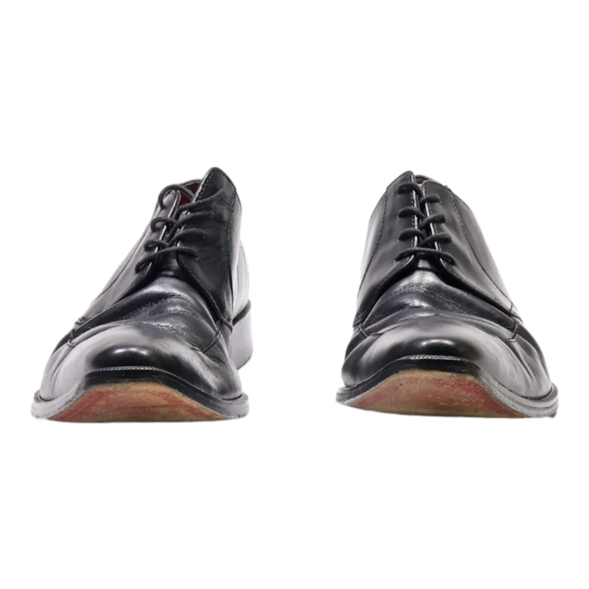 LUCAS DELLI Oxford Shoes Black Leather Mens UK 6.5