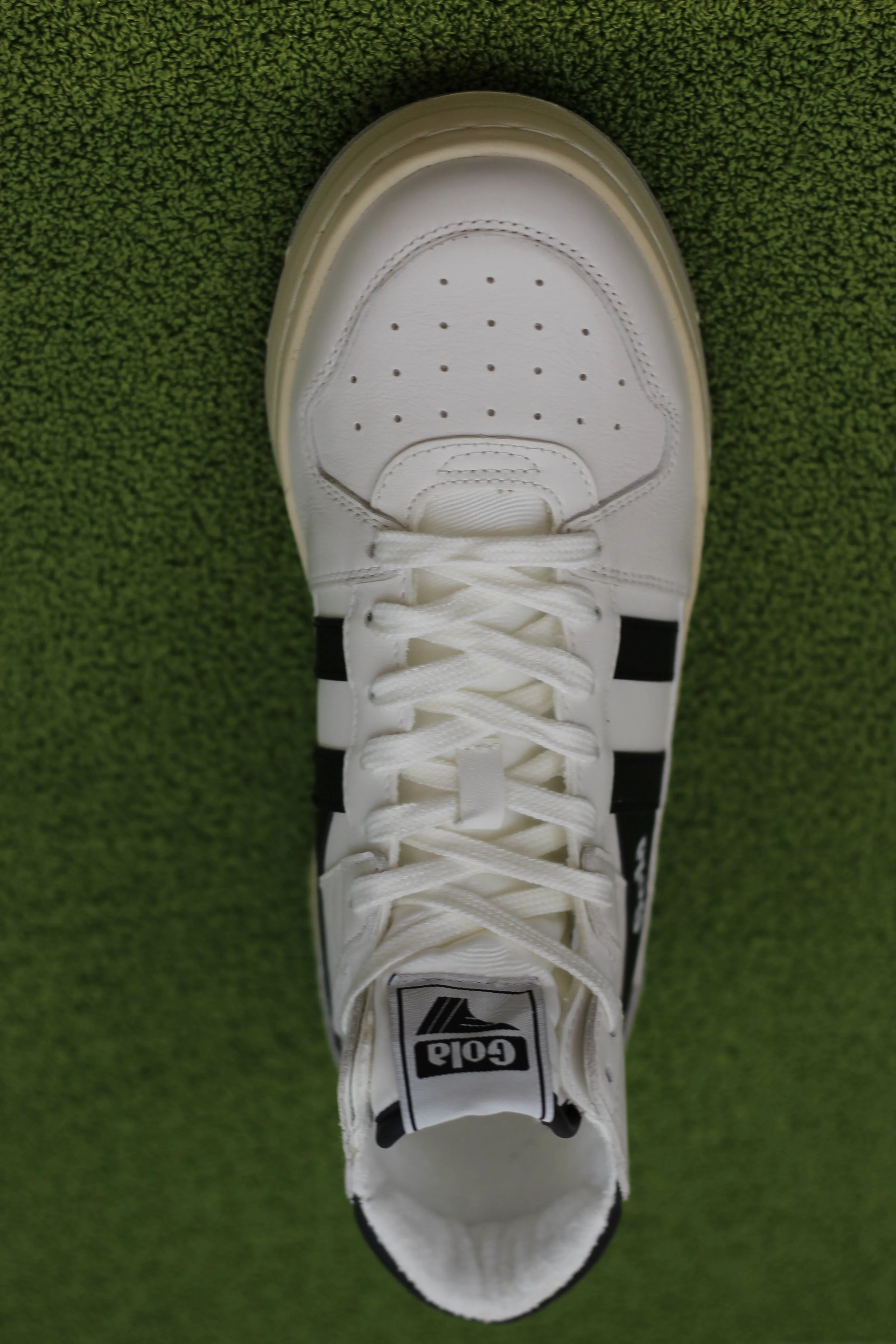 Men's All Court Hi Sneaker - White/Black Leather