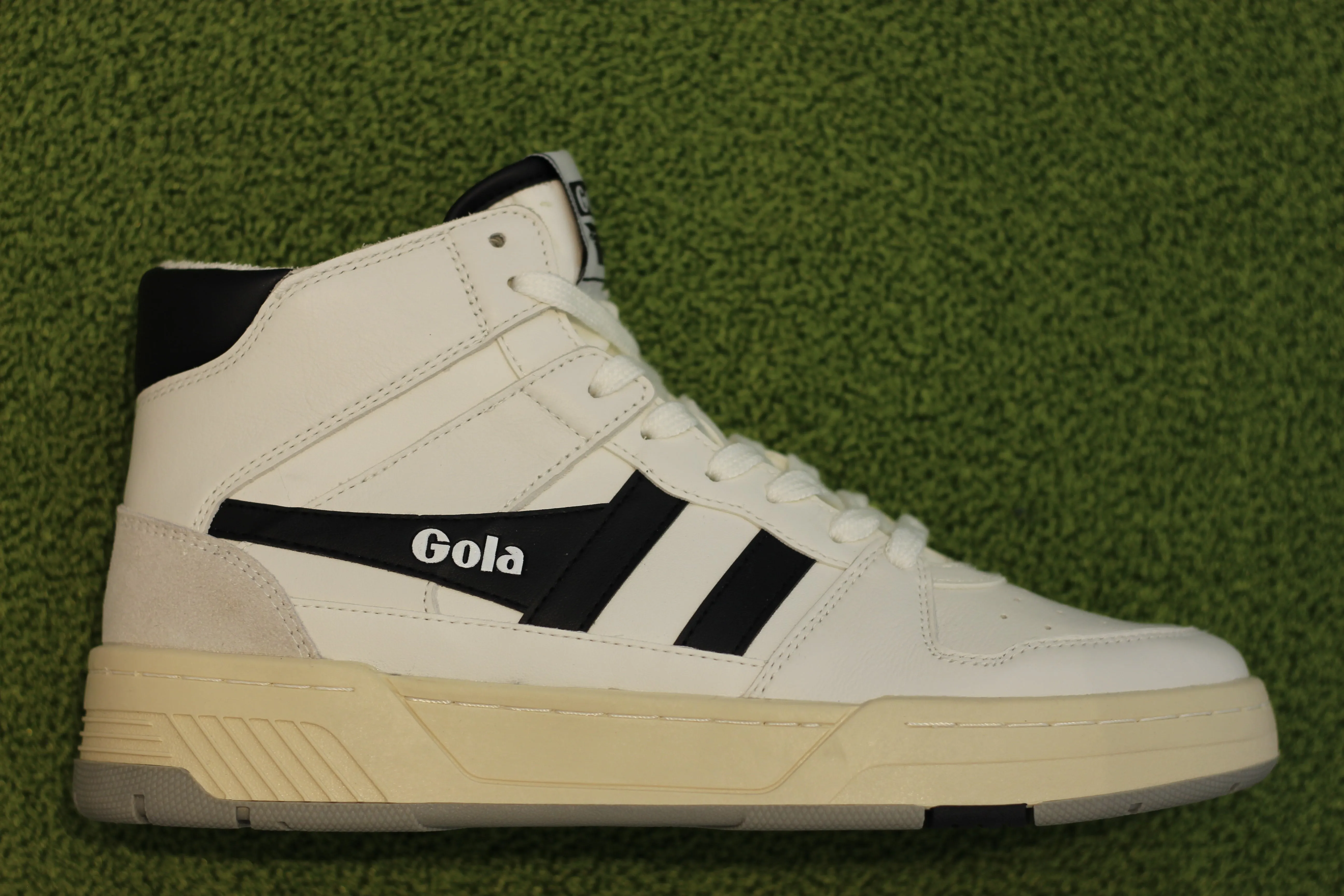 Men's All Court Hi Sneaker - White/Black Leather