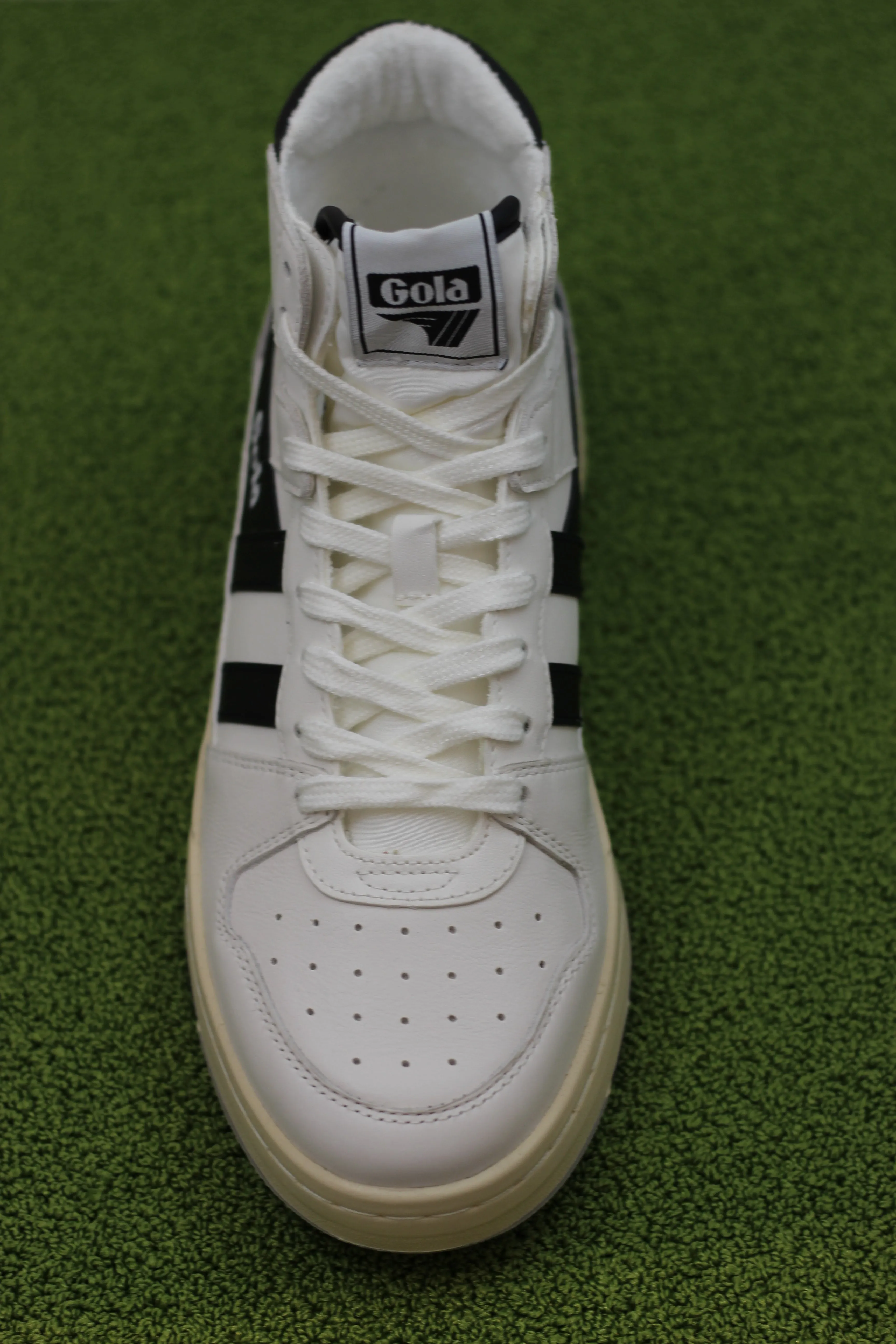 Men's All Court Hi Sneaker - White/Black Leather