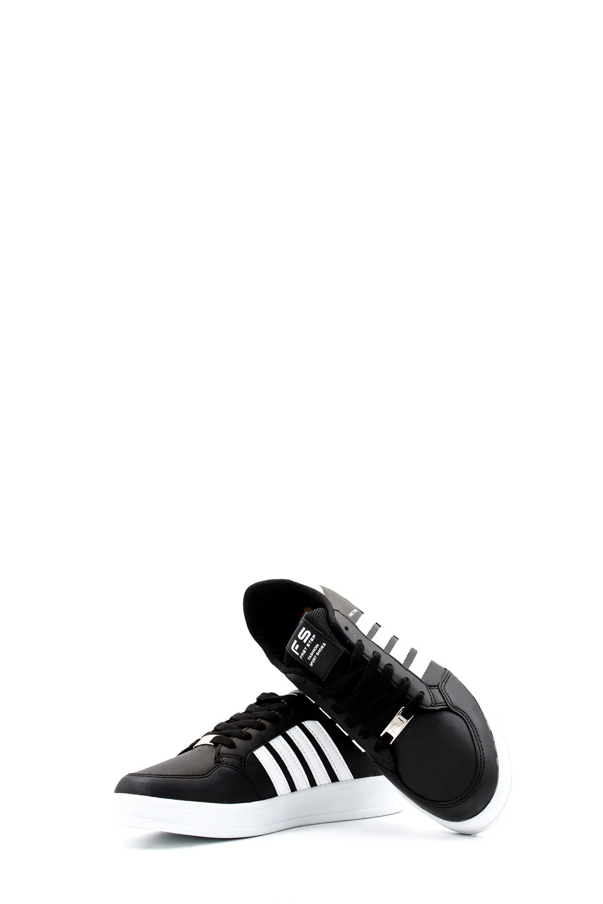 Men's Navy High-Top Canvas Sneakers with White Laces - Wessi