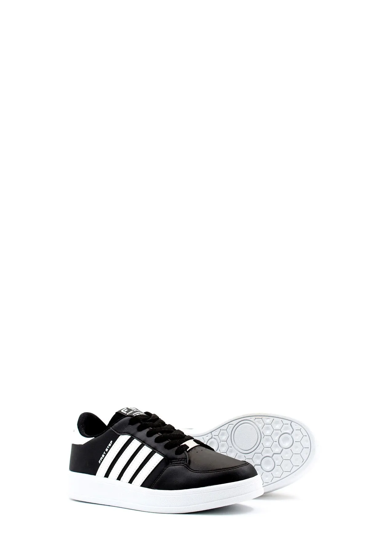 Men's Navy High-Top Canvas Sneakers with White Laces - Wessi