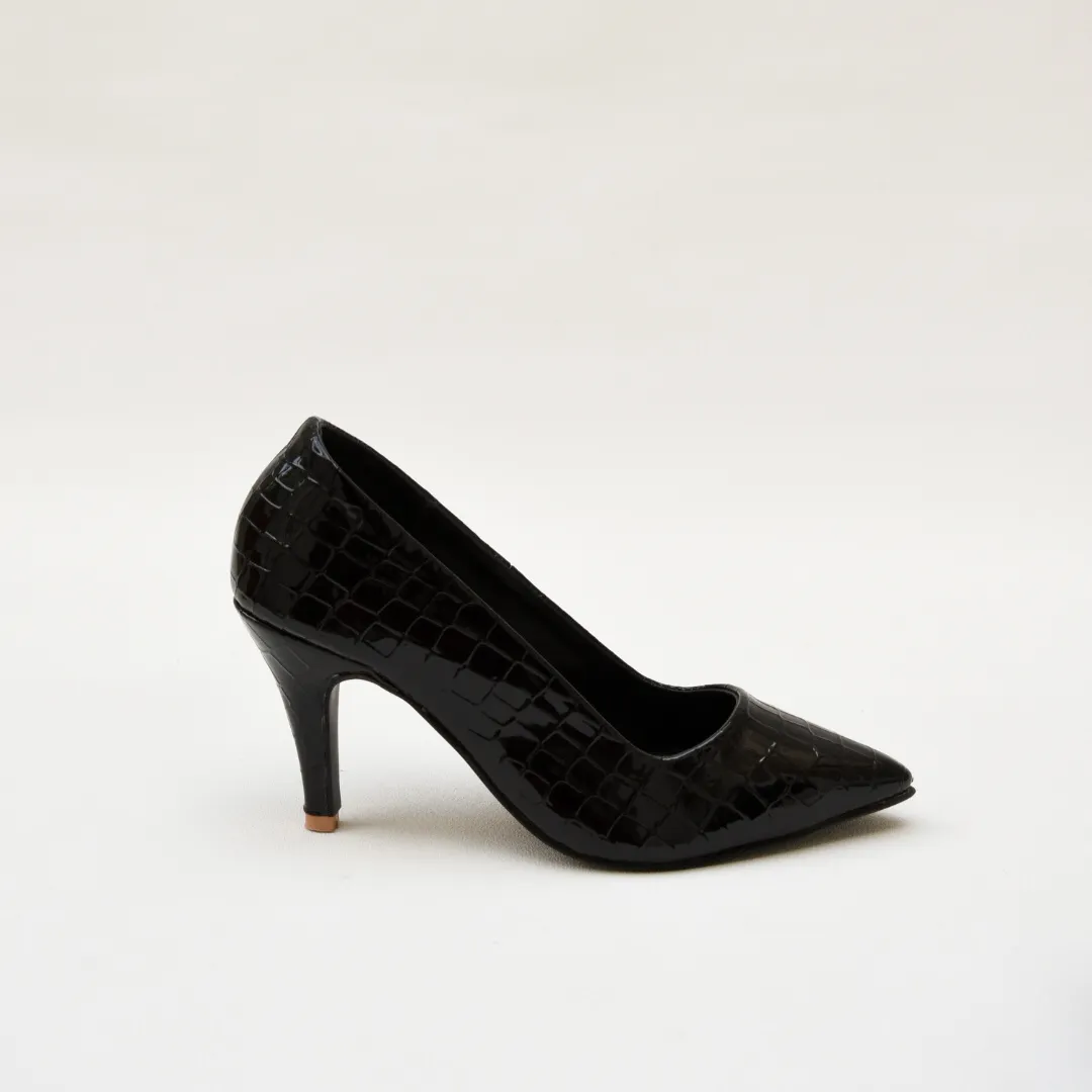 Metallic Muse Heels Black