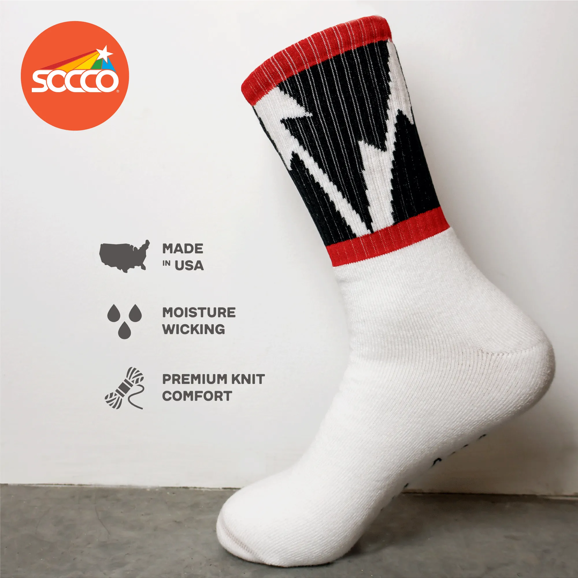 Mike Vallely Lightning Bolt Socks V2 | White