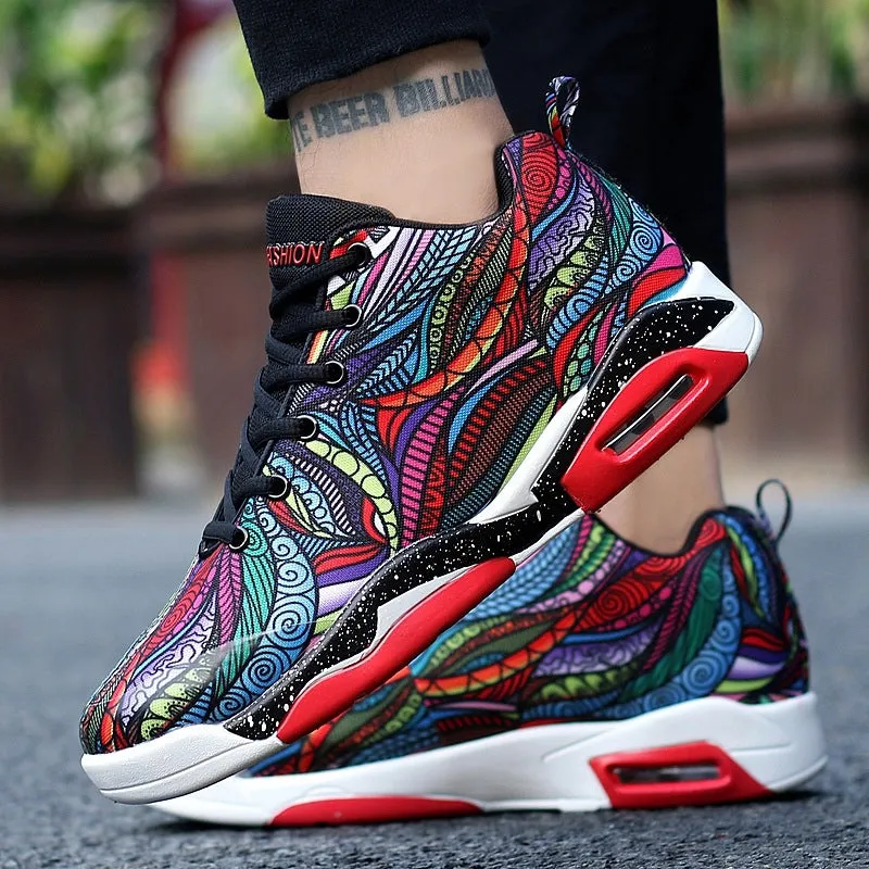 New Colorful Air Cushion Couple Plus Size Basketball Shoes