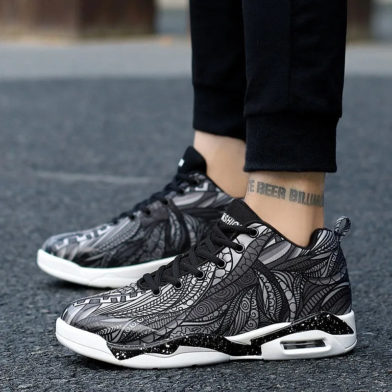 New Colorful Air Cushion Couple Plus Size Basketball Shoes