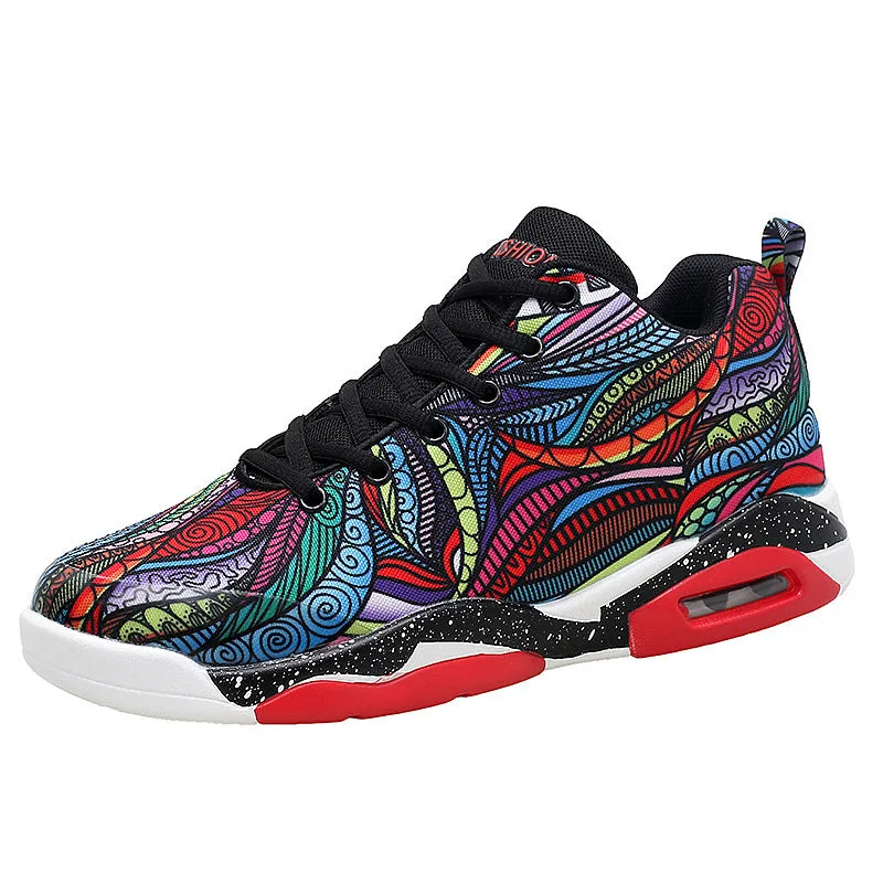 New Colorful Air Cushion Couple Plus Size Basketball Shoes
