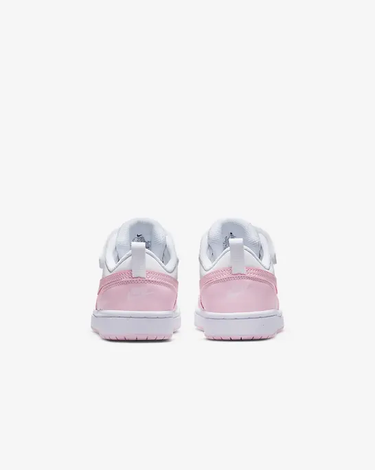 Nike scarpa sneakers da ragazza Court Borough Low 2 DQ0473 100 bianco rosa