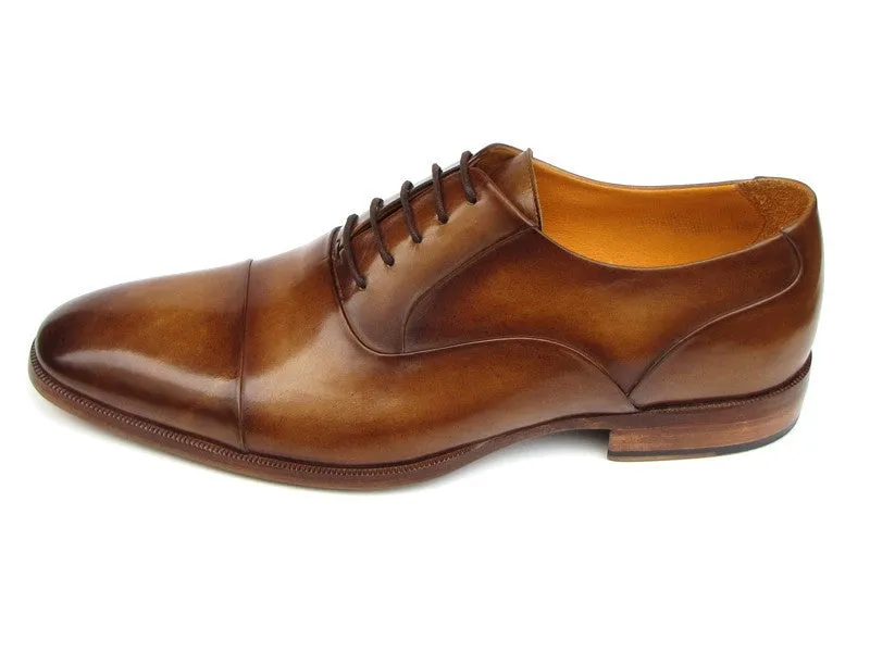 Paul Parkman Men's Captoe Oxfords Brown Leather