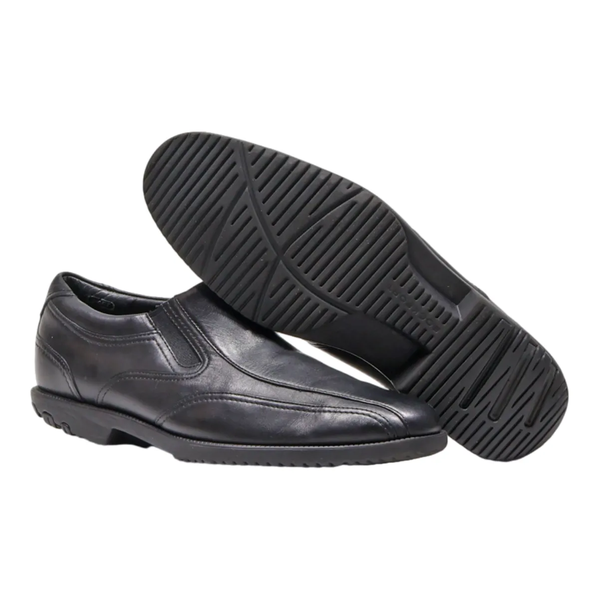 ROCK Oxford Shoes Black Leather Mens UK 8