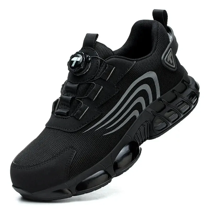 Rotary button new safety shoes for men