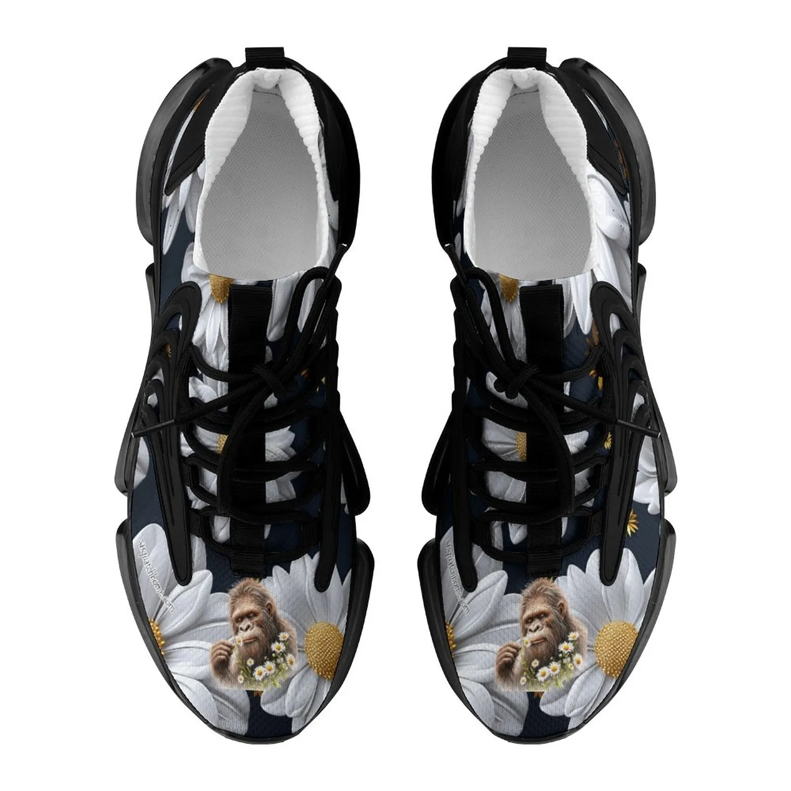 Sasquatch "smell the flowers" Men Custom Basketball Shoes with Breathable Fabric F68