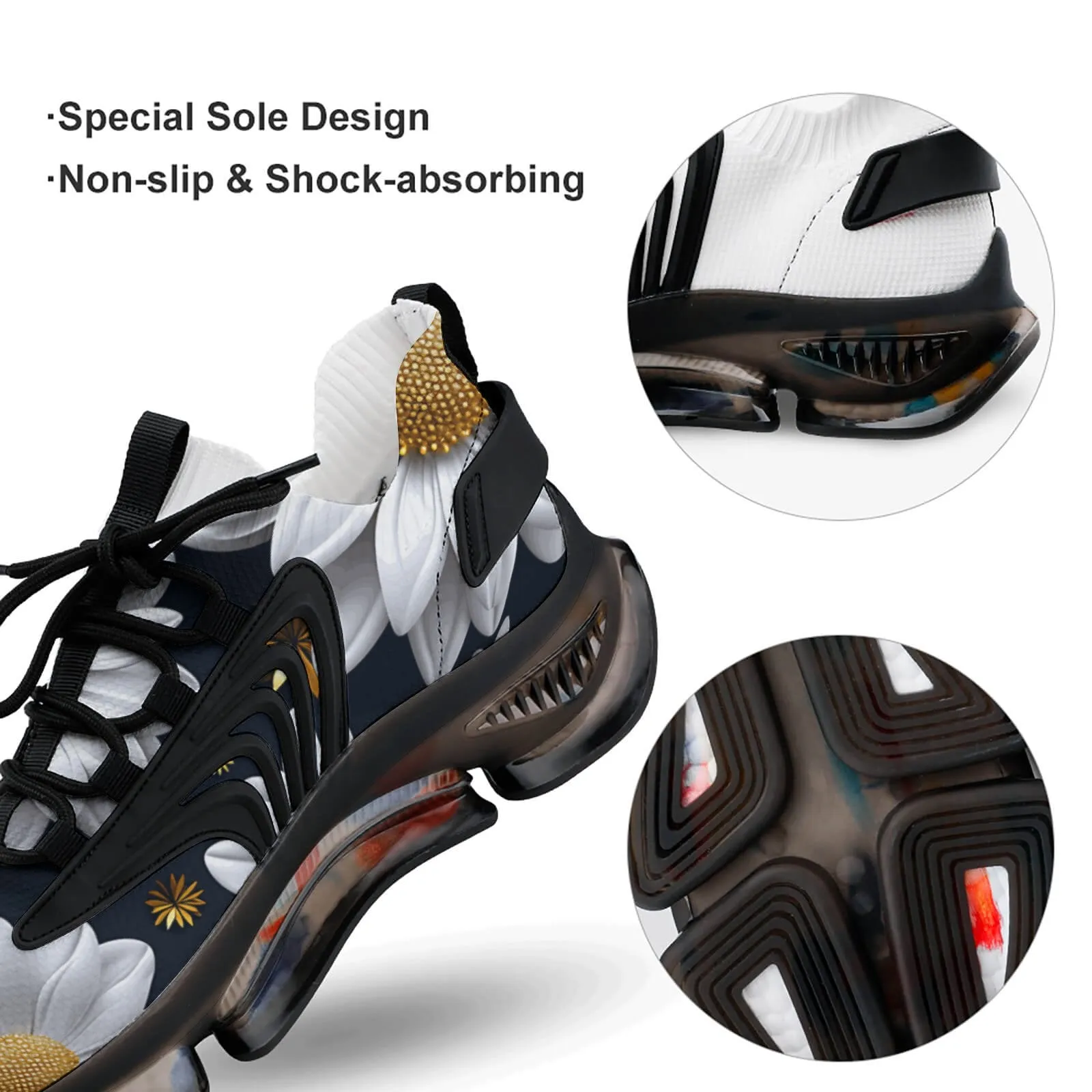 Sasquatch "smell the flowers" Men Custom Basketball Shoes with Breathable Fabric F68
