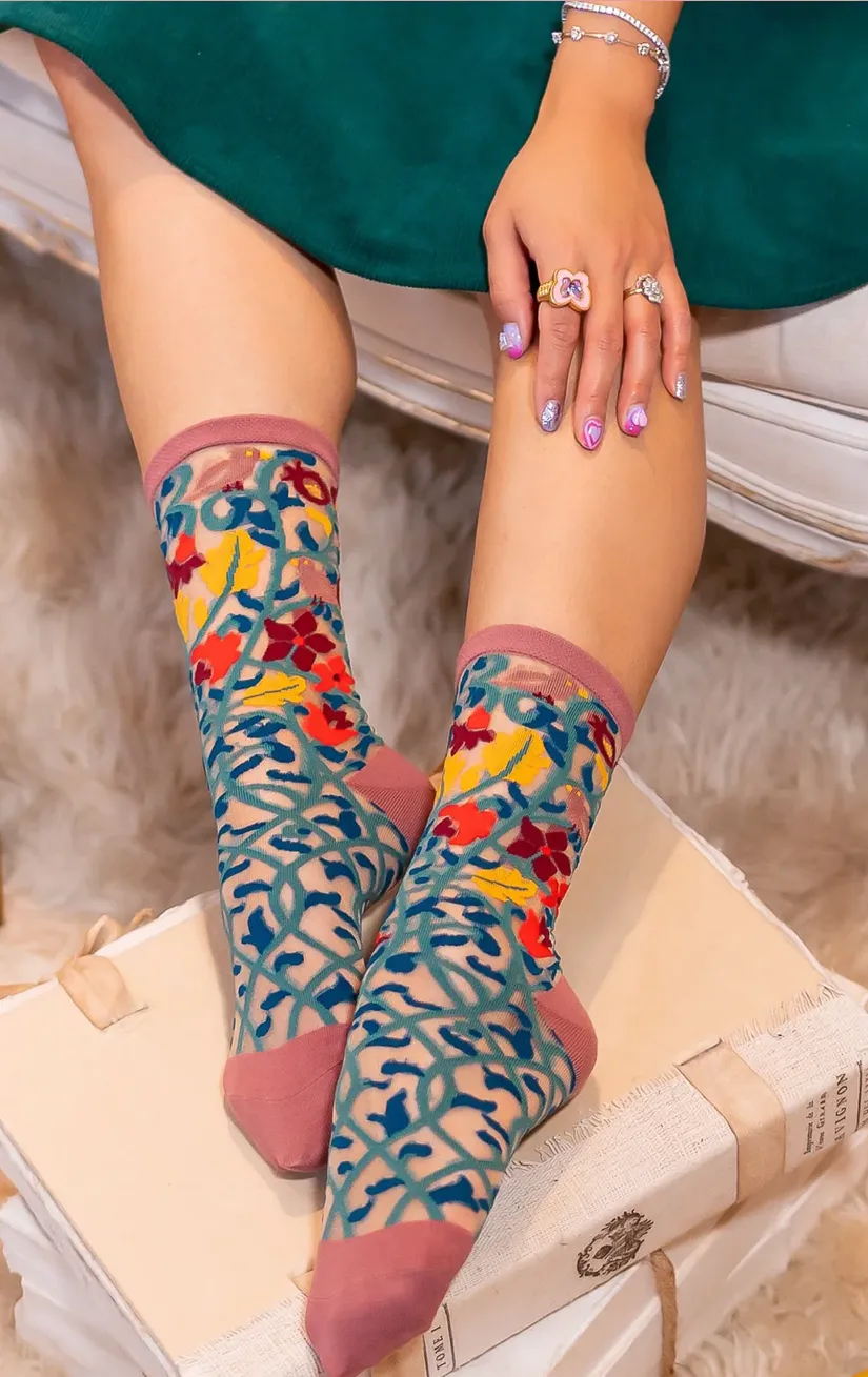 Sock Candy Tapestry Vines Crew Sock