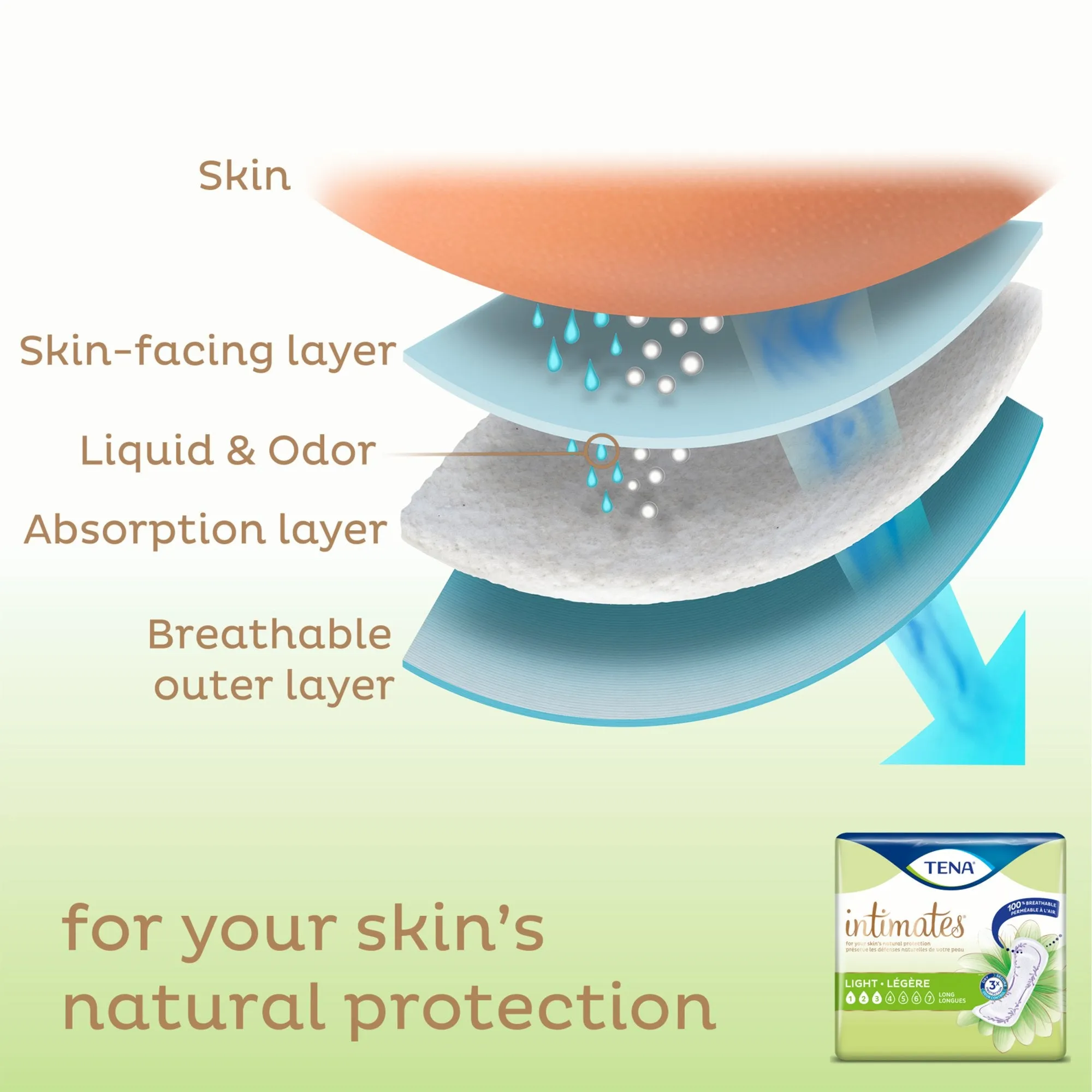 Tena® Intimates™ Ultra Thin Light Long Bladder Control Pad, 10-Inch Length