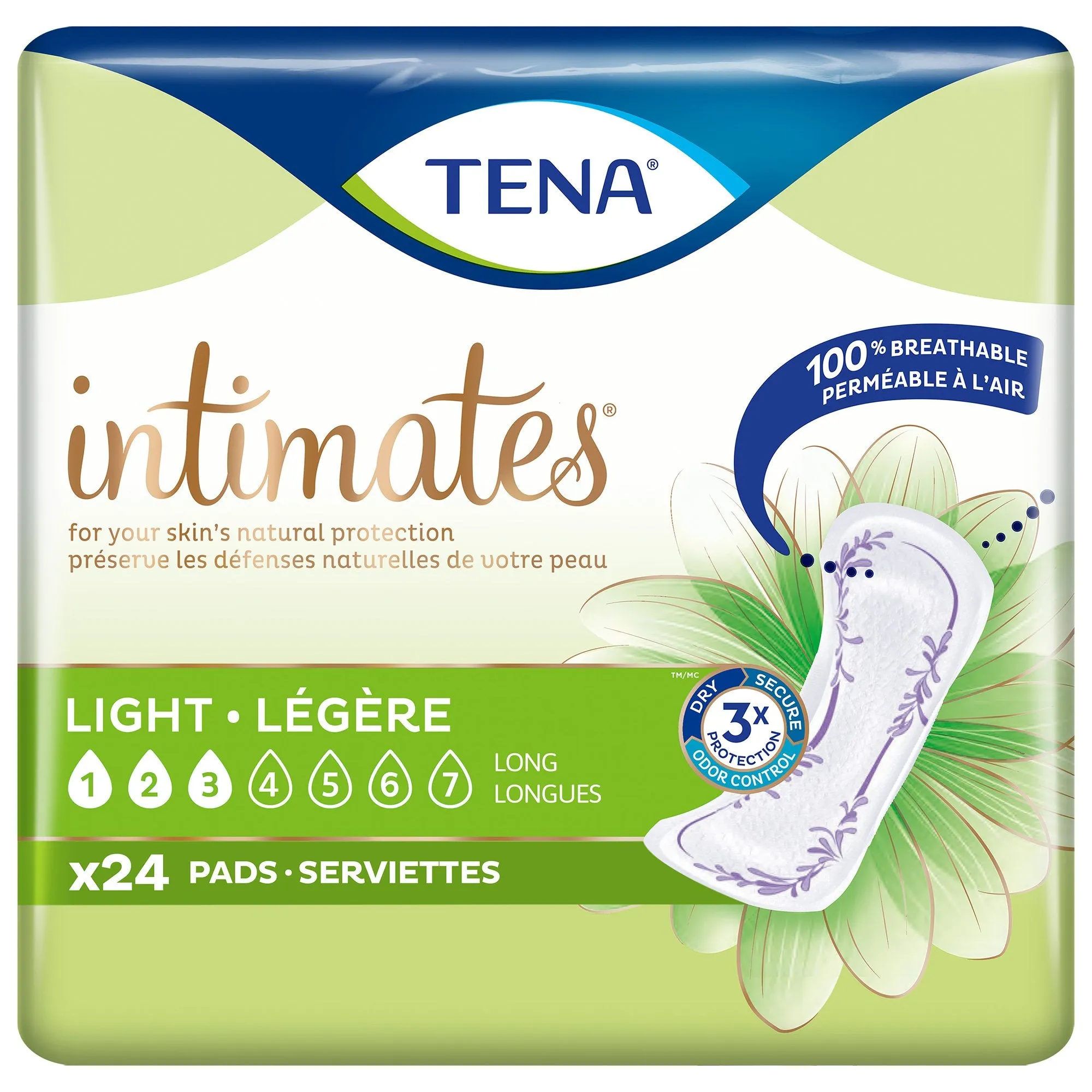 Tena® Intimates™ Ultra Thin Light Long Bladder Control Pad, 10-Inch Length