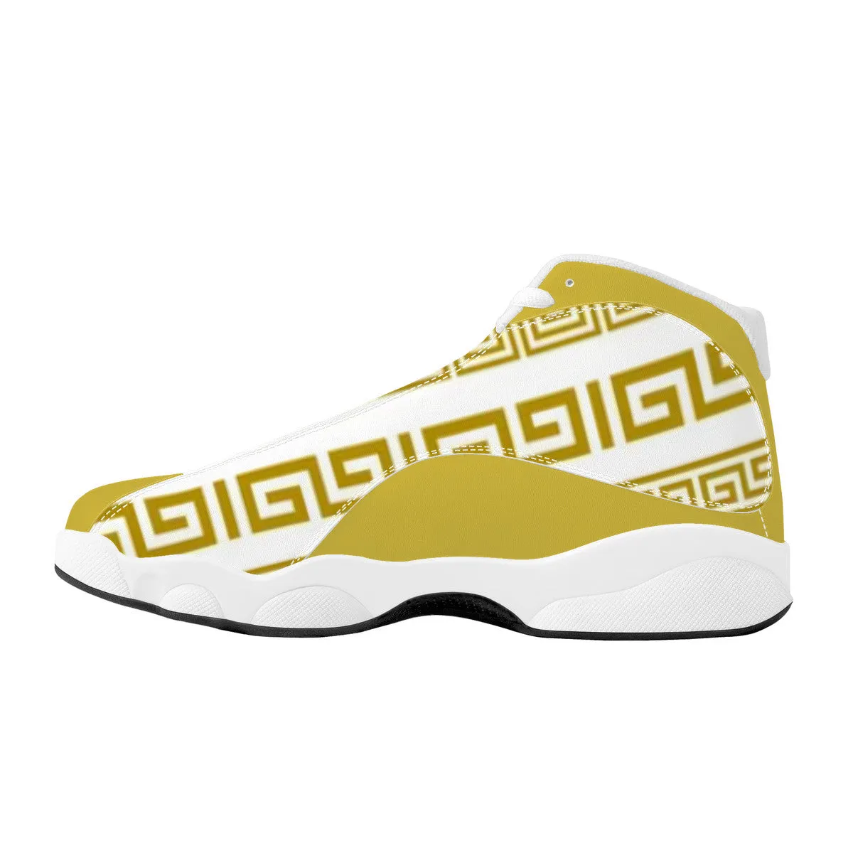 TM Luxury Greca Stencil White Sneakers (J-Edition)