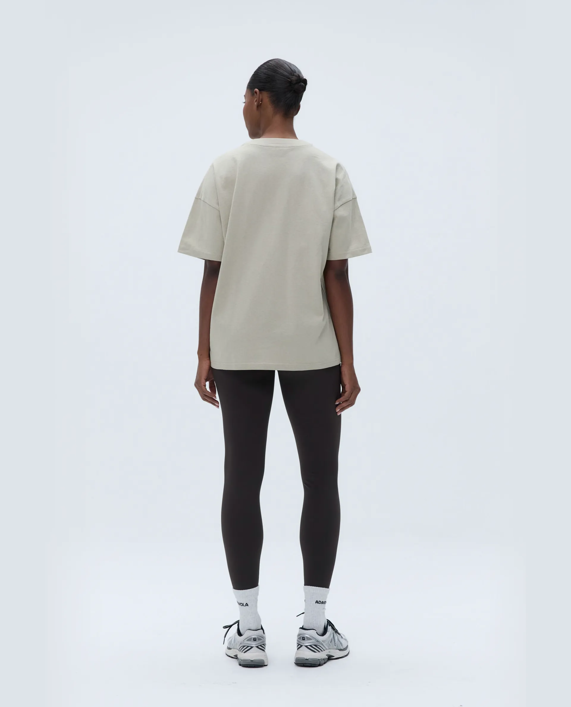 Trail Short Sleeve Drop Shoulder T-shirt - Sand/Cocoa Brown