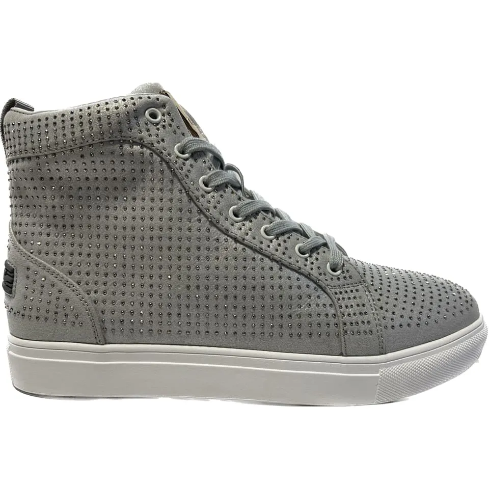 Travel Fox Men's Silver Leather High Top Sneakers 9210 65