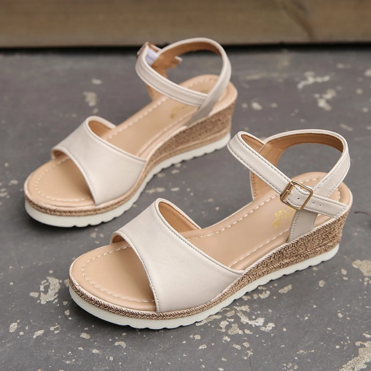 Women's Ankle Buckle Wedge Shoes