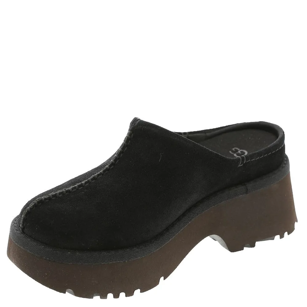 Women's Shoes UGG NEW HEIGHTS CLOG Suede Platform Mules 1152731 BLACK